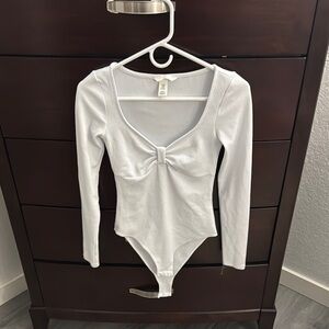 White Long Sleeve Bodysuit